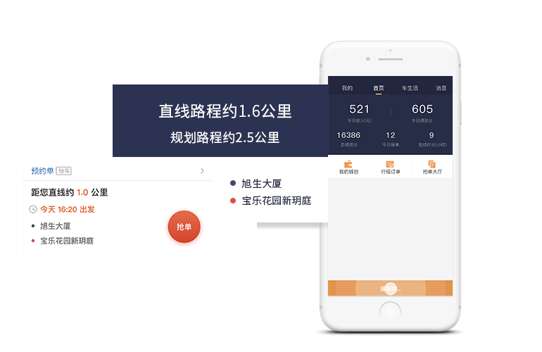 搶單/派單模式，百秒應答